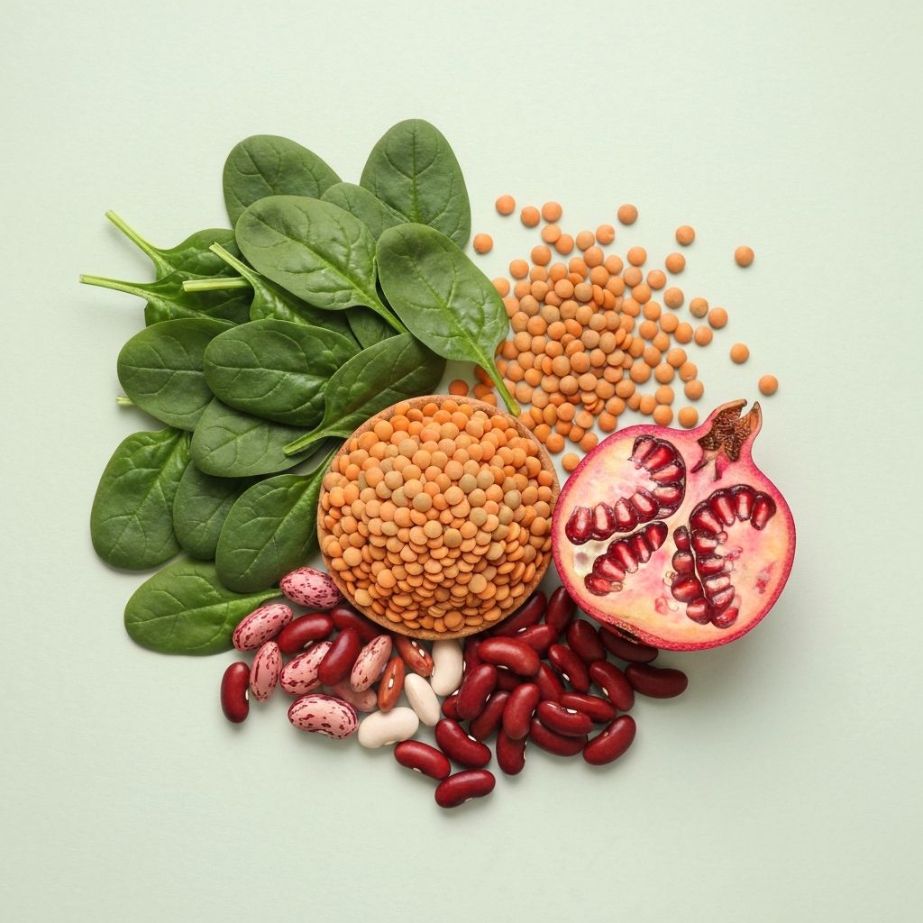 Eisen und Folsäure Lebensmittel